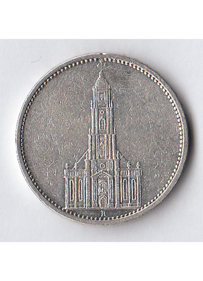 1934 - 5 Marchi argento Chiesa di Potsdam Zecca A